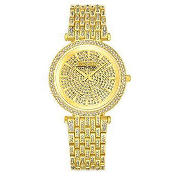 Madison 5527 38mm Crystal Encrusted Watch with Stainless Steel Bracelet