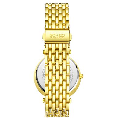 Madison 5527 38mm Crystal Encrusted Watch with Stainless Steel Bracelet