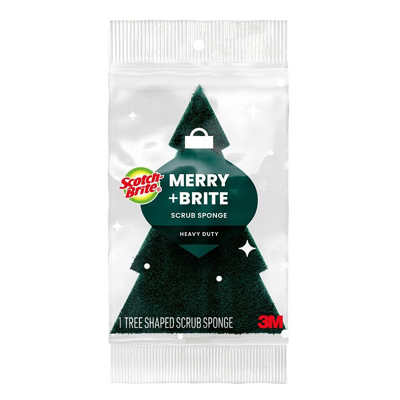 Scotch-Brite® Merry & Brite Heavy Duty Tree Shaped Scrub Sponge