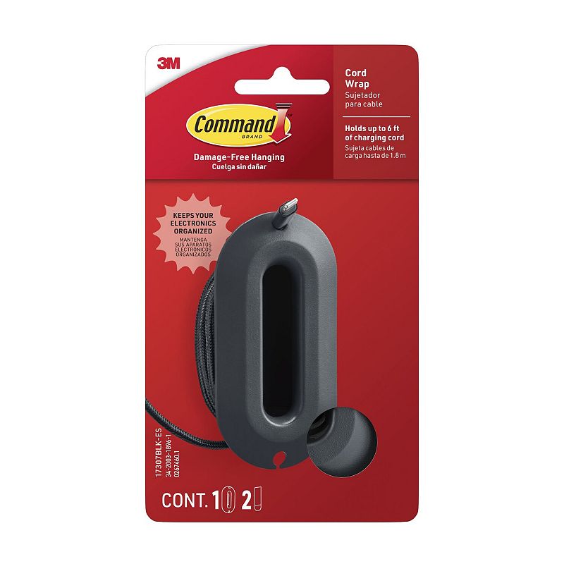 Command™ Damage-Free Hanging 6-ft. Charging Cord Wrap