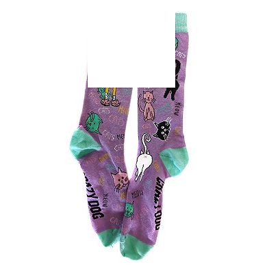 Womens Cat Lady Sock Funny Novelty Cute Pet Face Cool Kitty Funky 90s