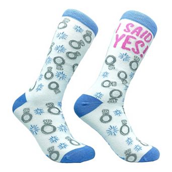 Womens I Said Yes Socks Cute Bride Wedding Party Engagement Footwear