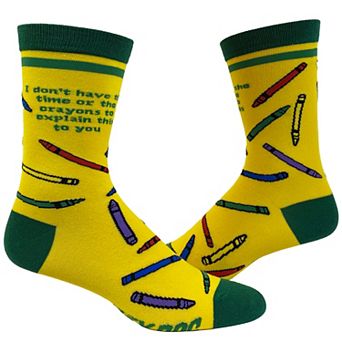 Women's I Don't Have The Time Or The Crayons to Explain This to You Socks Funny Insult Footwear