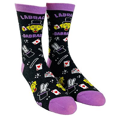 Women's Labracadabra Socks Funny Labrador Magic Footwear for Pet Dog Lover