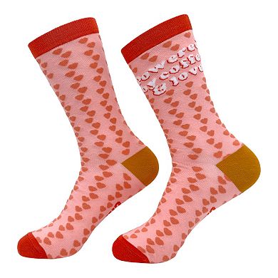 Women's Powered By Coffee and Love Socks Funny Cute Footwear