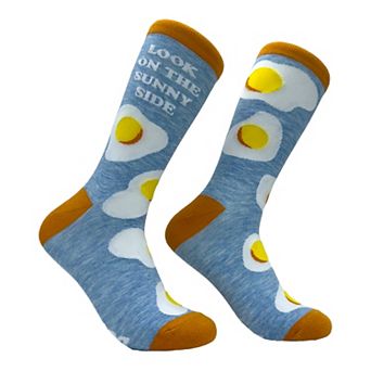 Women's Look On The Sunny Side Socks Funny Breakfast Eggs Joke Footwear