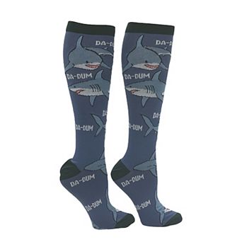 Unisex Shark Da Dum Funny Novelty Compression Socks for Women and Men