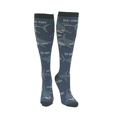 Unisex Shark Da Dum Funny Novelty Compression Socks for Women and Men