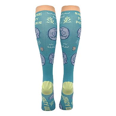 Unisex Save The Floaty Potatoes Funny Animal Compression Socks for Women and Men