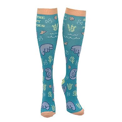 Unisex Save The Floaty Potatoes Funny Animal Compression Socks for Women and Men