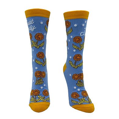 Women's Just Dandy Socks Funny Sarcastic Dandelion Graphic Footwear