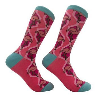 Women's Flamingos Socks Funny Sarcastic Flamingo Graphic Novelty Footwear for Ladies