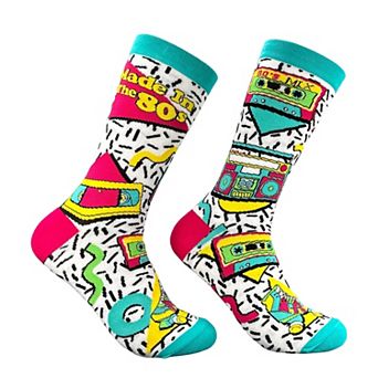 Women's Vintage Made In The 80s Socks Funny Sarcastic Retro Graphic Novelty Footwear For Ladies