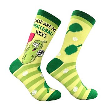 Women's These Are My Pickleball Socks Funny Sarcastic Graphic Novelty Footwear For Ladies