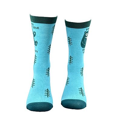 Women's Doing The Bear Minimum Socks Funny Sarcastic Graphic Novelty Footwear For Ladies