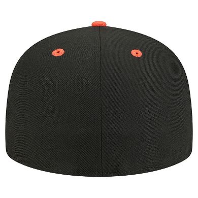 Men's New Era Black/Orange Miami Hurricanes On-Field Baseball Fitted Hat