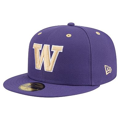 Men's New Era Purple Washington Huskies On-Field Baseball Fitted Hat