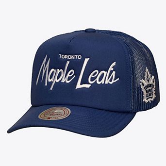 Men's Mitchell & Ness Blue Toronto Maple Leafs Head Coach Trucker Adjustable Hat