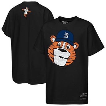 Youth Mitchell & Ness Black Detroit Tigers Big Face Mascot T-Shirt