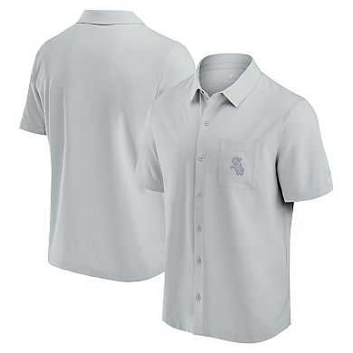 Men's Fanatics Gray Chicago White Sox Front Office Button-Up Shirt