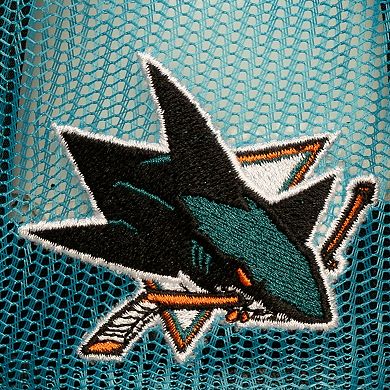 Men's Mitchell & Ness Teal San Jose Sharks Head Coach Trucker Adjustable Hat