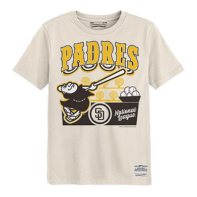 Preschool Mitchell & Ness Cream San Diego Padres Step Back Up T-Shirt