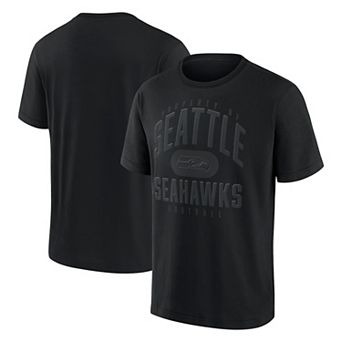 Men's Fanatics Black Seattle Seahawks Black Out Heavyweight T-Shirt