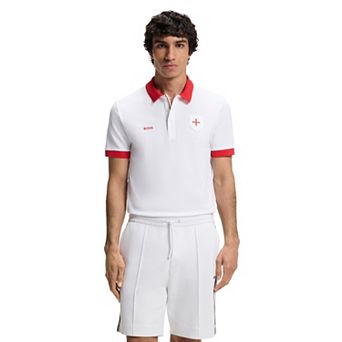 Men's Hugo Boss White England Lux Paddy Polo
