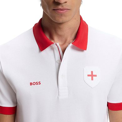 Men's Hugo Boss White England Lux Paddy Polo