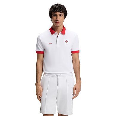 Men's Hugo Boss White England Lux Paddy Polo