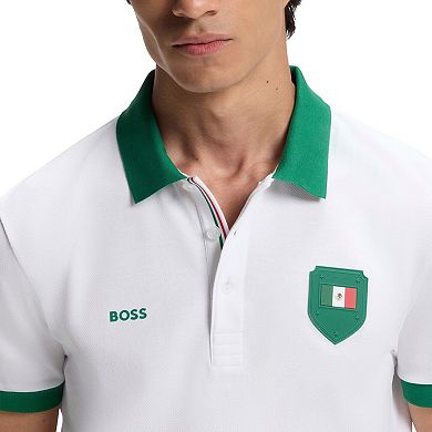Men's Hugo Boss White Mexico Lux Paddy Polo