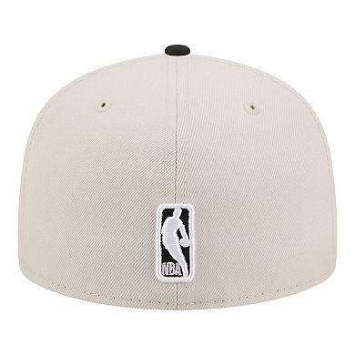 Men's New Era Tan/Black Brooklyn Nets Localized City Icon 59FIFTY Fitted Hat