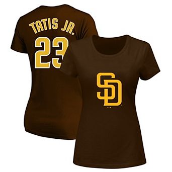 Women's Fanatics Fernando Tatis Jr. Brown San Diego Padres Plus Size Name & Number T-Shirt