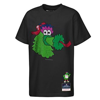 Youth Mitchell & Ness Black Philadelphia Phillies Big Face Mascot T-Shirt