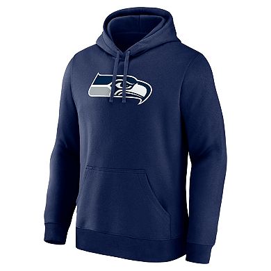 Men's Logo Athletic College Navy Seattle Seahawks Primary Logo Hoodie