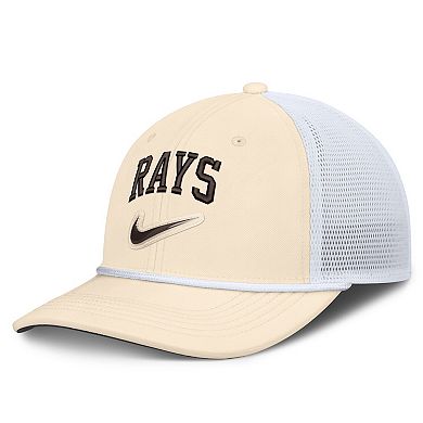 Men's Nike Natural/White Tampa Bay Rays Rise Dri-FIT Trucker Adjustable Hat​