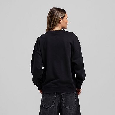 Women's Mitchell & Ness Black Montreal Canadiens Core Oversized Sweatshirt