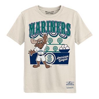 Preschool Mitchell & Ness Cream Seattle Mariners Step Back Up T-Shirt