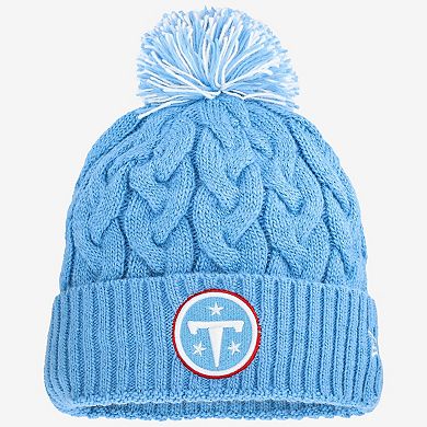 Women's New Era Light Blue Tennessee Titans Cozy Cable Knit Hat