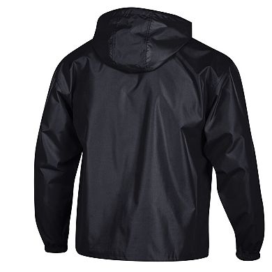 Men's Champion Black Florida Gators Packable Hooded Windbreaker Half-Zip Jacket
