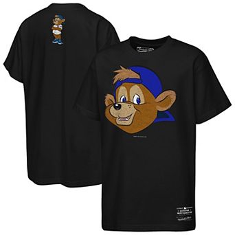 Youth Mitchell & Ness Black Chicago Cubs Big Face Mascot T-Shirt
