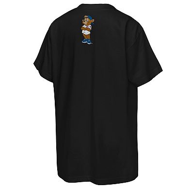 Youth Mitchell & Ness Black Chicago Cubs Big Face Mascot T-Shirt