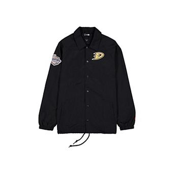 Men's New Era Black Anaheim Ducks Champs Full-Snap Jacket
