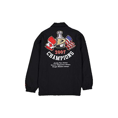 Men's New Era Black Anaheim Ducks Champs Full-Snap Jacket