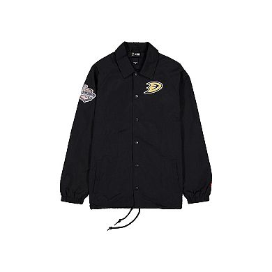 Men's New Era Black Anaheim Ducks Champs Full-Snap Jacket