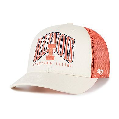 Men's '47 Natural Illinois Fighting Illini Drawbridge Trucker Adjustable Hat