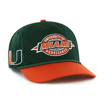 Youth '47 Green Miami Hurricanes Frame Out Hitch Rope Adjustable Hat