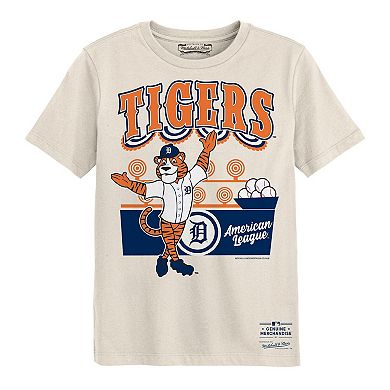 Preschool Mitchell & Ness Cream Detroit Tigers Step Back Up T-Shirt
