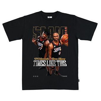 Unisex SLAM VJ Edgecombe & Tyrese Maxey Black Philadelphia 76ers Cover T-Shirt