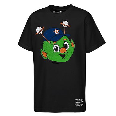 Youth Mitchell & Ness Black Houston Astros Big Face Mascot T-Shirt